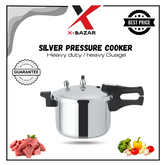 Silver Pressure Cooker – High-Quality Aluminum Cookware (5L/7L/9L/11L)