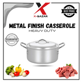 Metal-Finish Casserole With Metal Lid Premium Quality