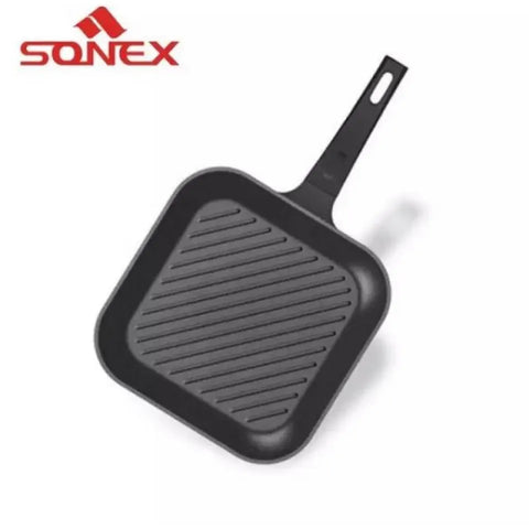 Sonex Non-Stick Grill Pan – 24cm & 28cm – Heavy Gauge with Cool-Touch Handle