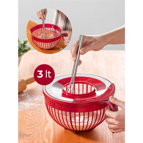 800ML BPA-Free Mixing Bowl – Non-Slip, Lightweight Plastic Bowl for Baking, Cooking & Serving