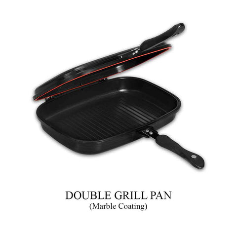 Sonex Double Grill Pan – Marble Coated, Indoor Grill Like a Pro