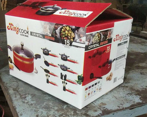 15-Piece Nonstick Marble Coated Cookware Set