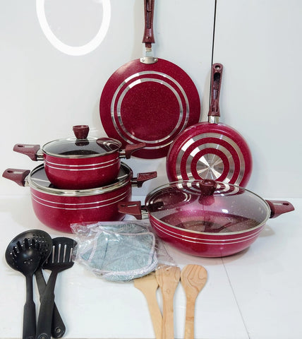15-Piece Nonstick Marble Coated Cookware Set