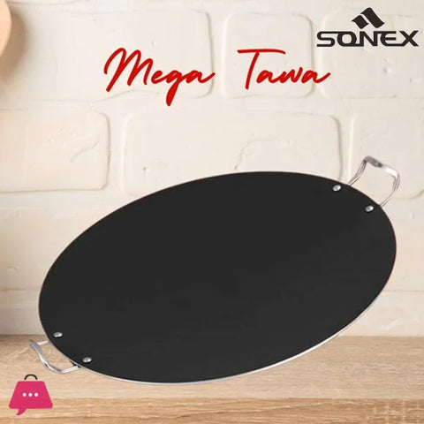 Sonex Non-Stick Mega Tawa – 51cm Extra-Large Flat Pan | 3L Capacity for Multi-Purpose Cooking